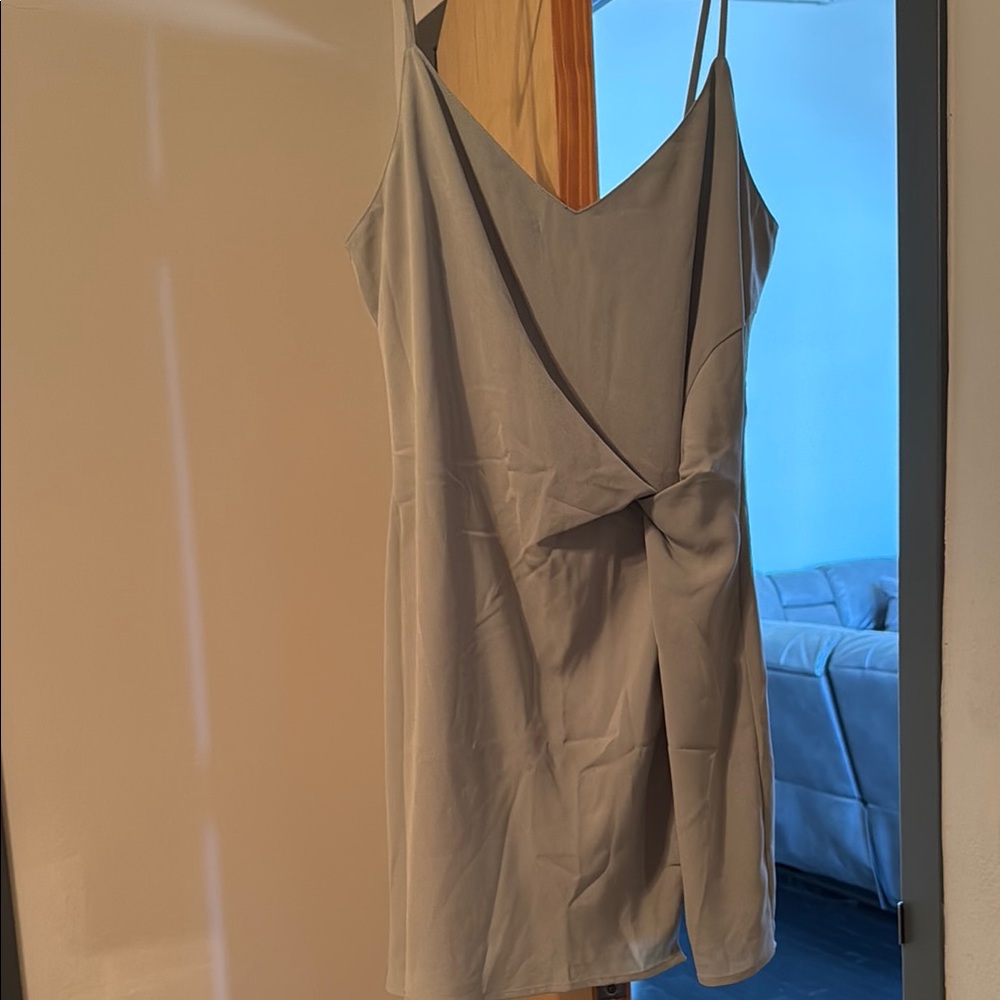 Sage green Abercrombie ruched mini dress- size medium